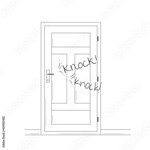 wooden door and knocking