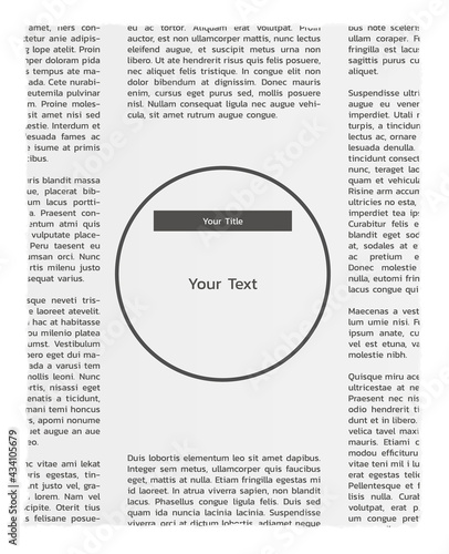 newspapers with lorem ipsum text and empty box