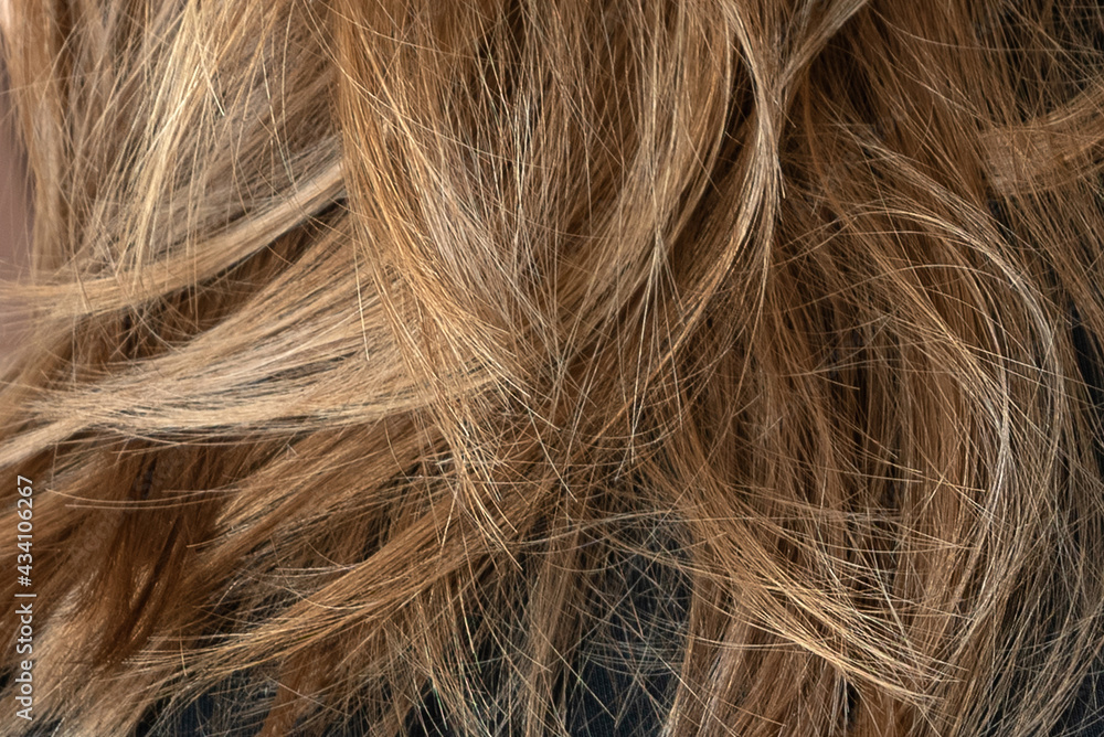Fototapeta premium Natural color blond hair textured background