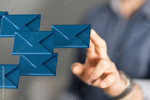 Network Communications with email symbol.