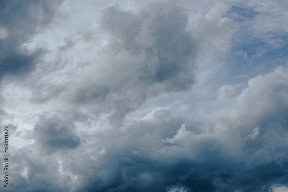 dramatic cloudy sky after a storm