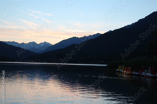 lago die mergozzo in the evening