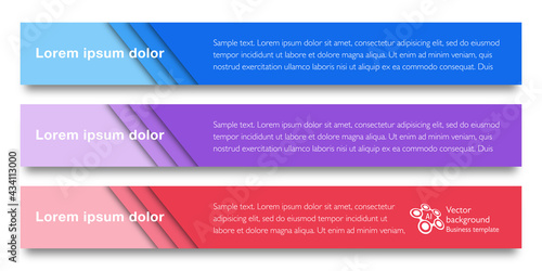 Web Button and Headline Design. Vector Graphics.