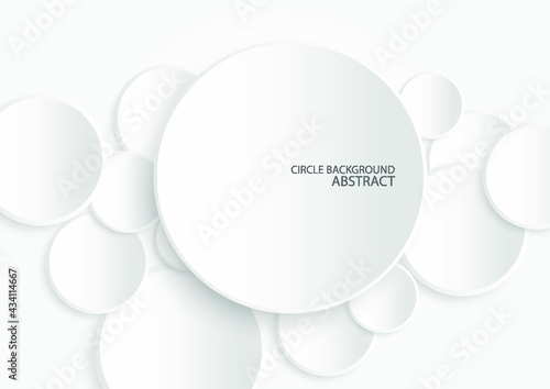 Vector abstract white empty circle background. round design bubble graphic. template use for text.