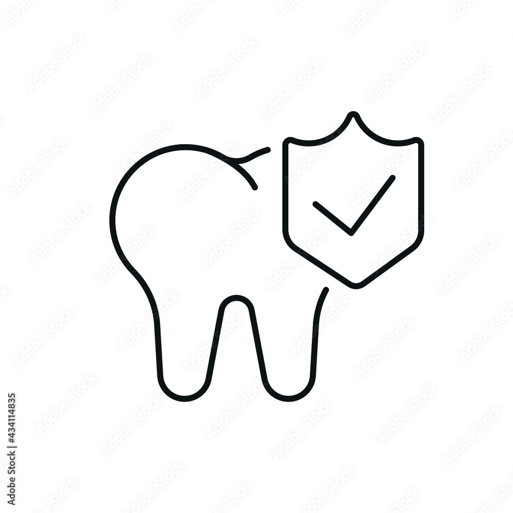 Regular dental check-ups linear icon. Teeth. Services and therapy. Thin line customizable illustration. Vector isolated outline drawing. Editable stroke Regular dental check-ups linear icon. Teeth. Services and therapy. Thin line customizable illustration. Vector isolated outline drawing. Editable stroke