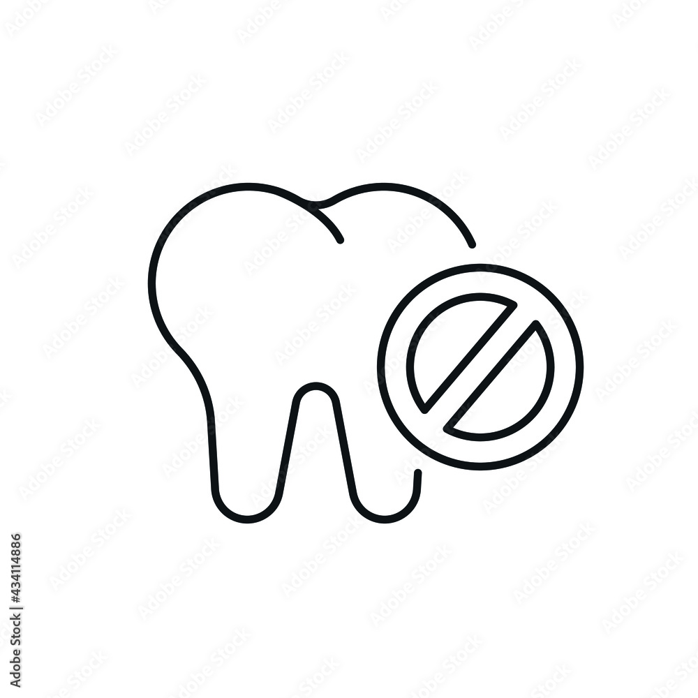 Tooth extraction linear icon. Dental services and therapy. Thin line customizable illustration. Vector isolated outline drawing. Editable stroke Tooth extraction linear icon. Dental services and therapy. Thin line customizable illustration. Vector isolated outline drawing. Editable stroke