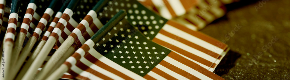 Fototapeta premium flags of the United States, web banner