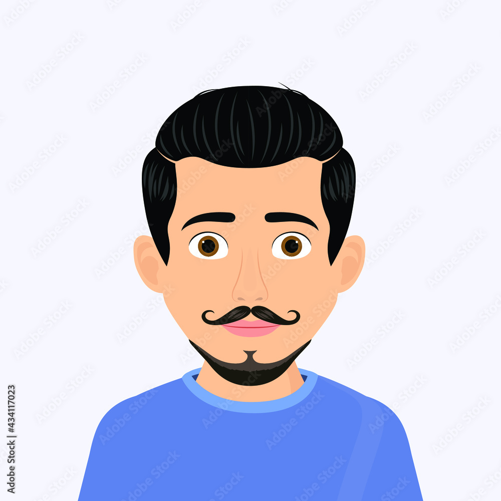 Vector illustration of man in casual clothes under the white background. Cartoon realistic people illustration. Flat young man. Front view man