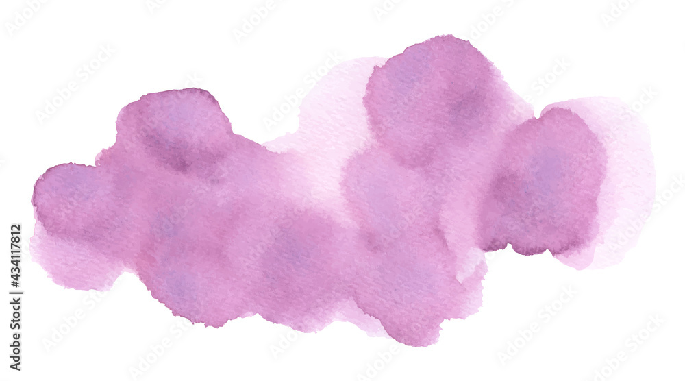 Abstract purple watercolor stain shape