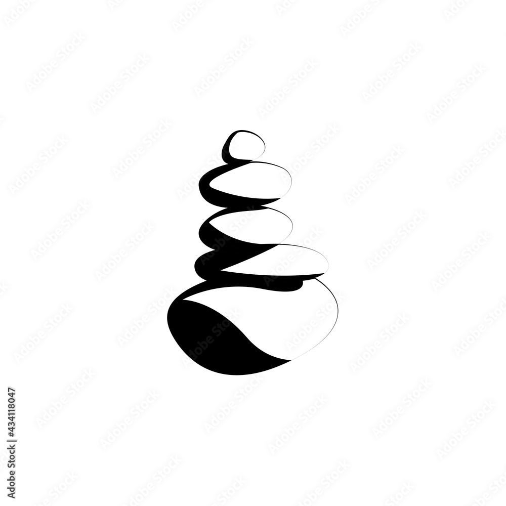 stone rock balancing logo spa wellness vector emblem illustration design stone rock balancing logo spa wellness vector emblem illustration design