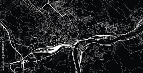 Urban vector city map of usti nad labem, Czech Republic, Europe