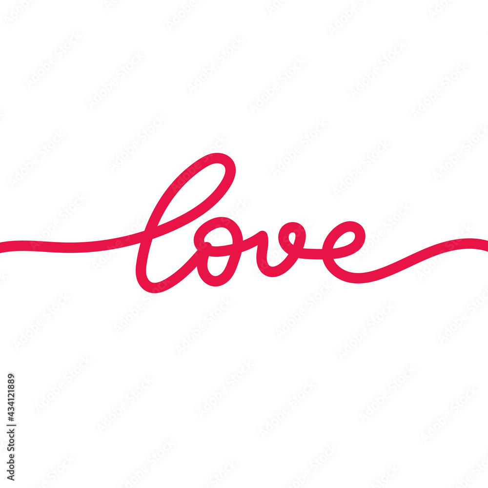 love handwriting in Valentine's Day , isolated on white background , Vector Illustration EPS 10 love handwriting in Valentine's Day , isolated on white background , Vector Illustration EPS 10