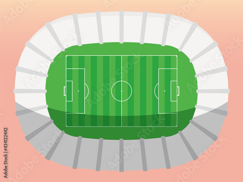 Soccer stadium Illustration. Vector