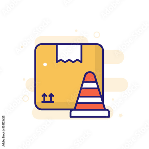 Box traffic vector filled outline icon style illustration. EPS 10 File © Designer`s Circle 