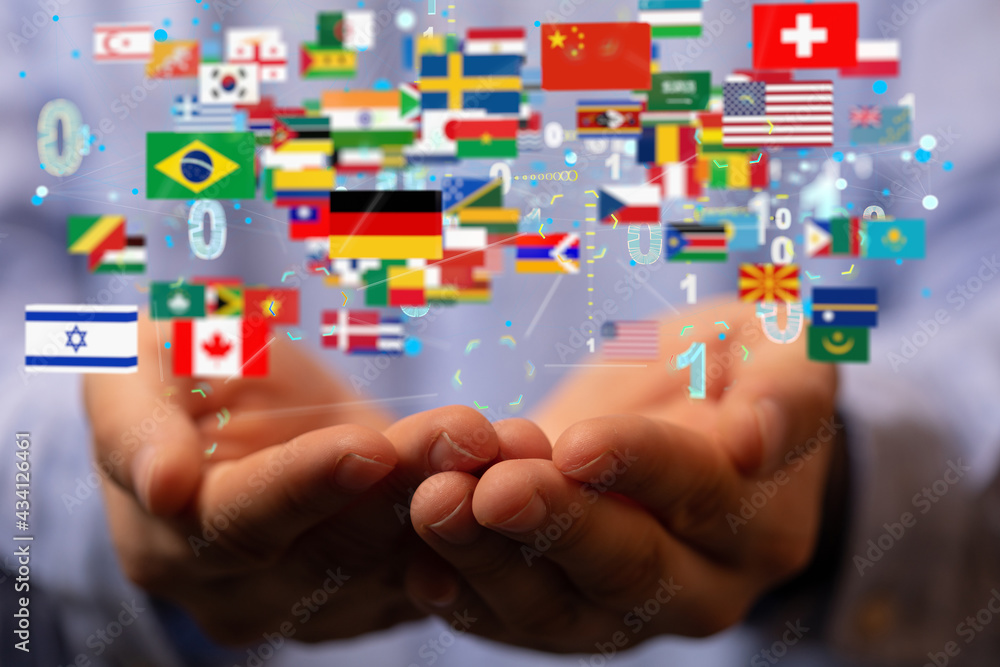 international counties flags - 3D realistic. international counties flags - 3D realistic.