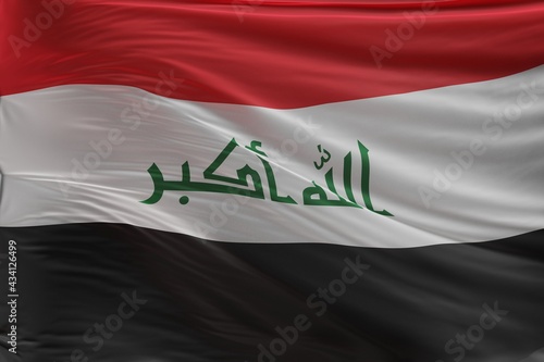 Abstract Iraq Flag 3D Render (3D Artwork)