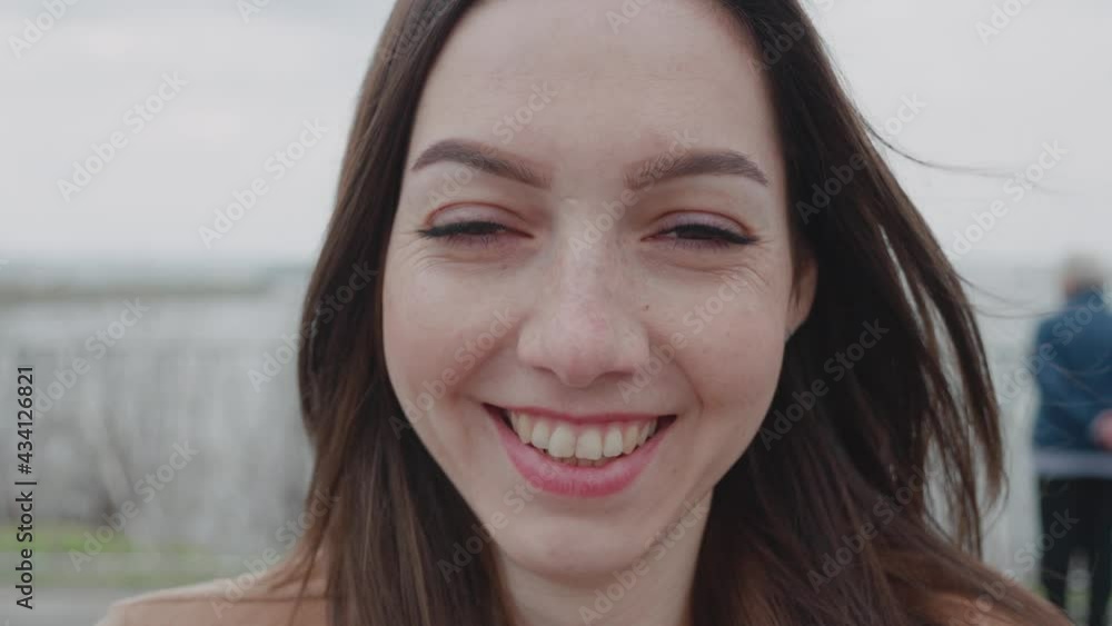 close up portrait of confident woman smiling brunette confident pretty close up portrait of confident woman smiling brunette confident pretty