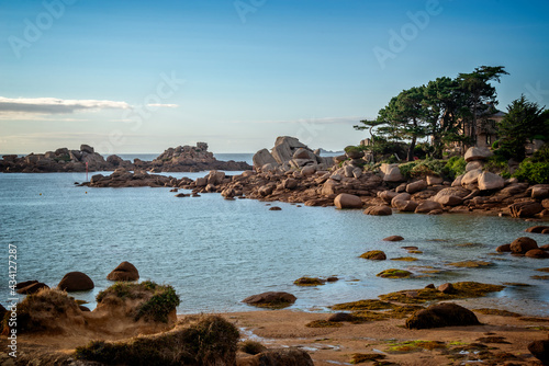 Beach of Ploumanach in Perros-Guirec  C  tes d Armor  Brittany  France