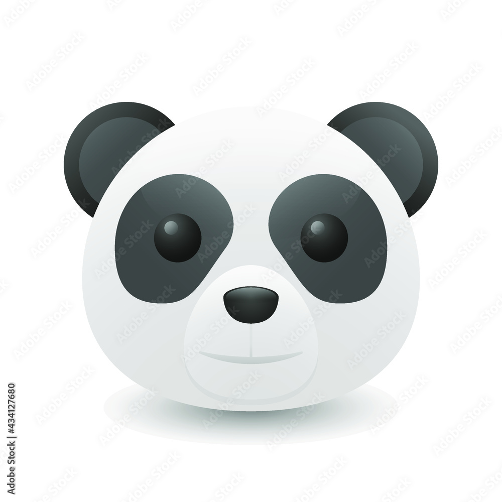 Happy Bear Panda Cute Animal China Emoji Illustration Face Vector Design Art. Happy Bear Panda Cute Animal China Emoji Illustration Face Vector Design Art.