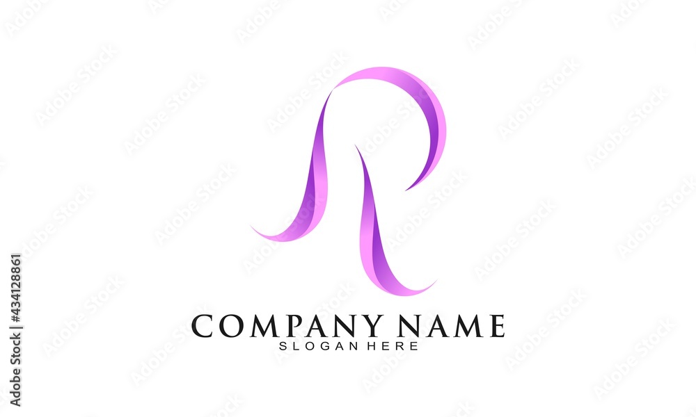 Fototapeta premium Beautiful letter R company logo