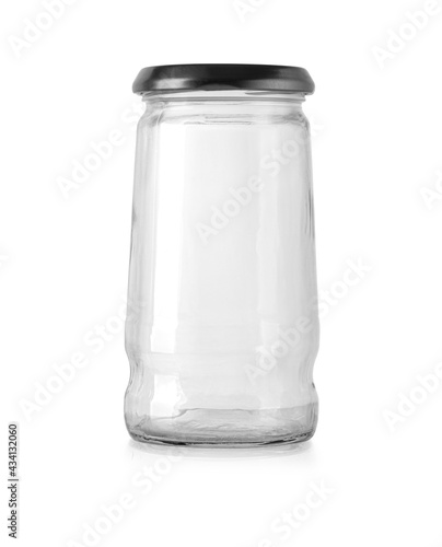 Jar glass isolated on white background