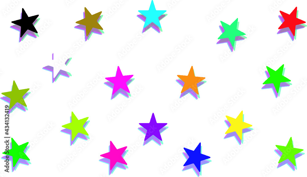 3D-like colorful star pattern 3D-like colorful star pattern