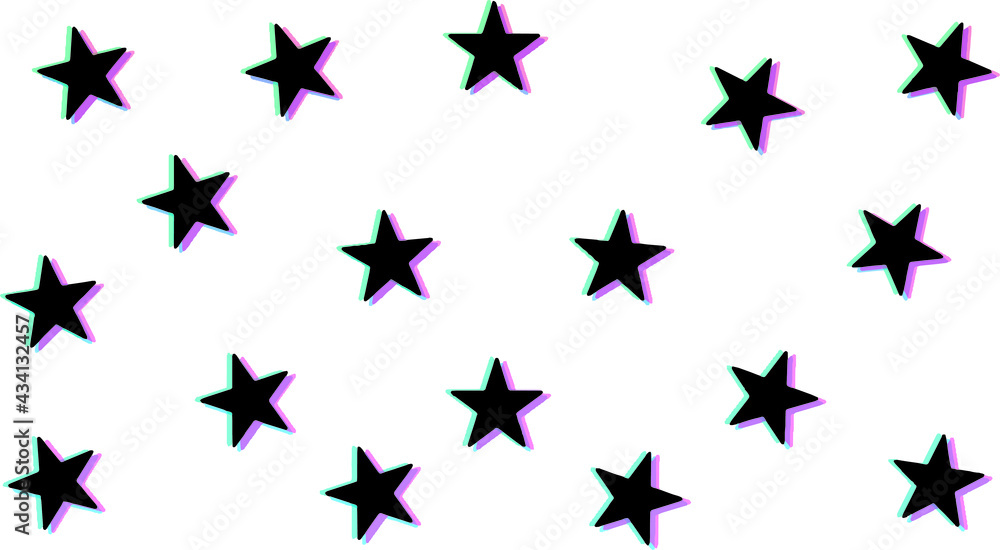 3D-like black star pattern 3D-like black star pattern