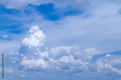 Heavy clouds and blue sky. Blue sky with white clouds.