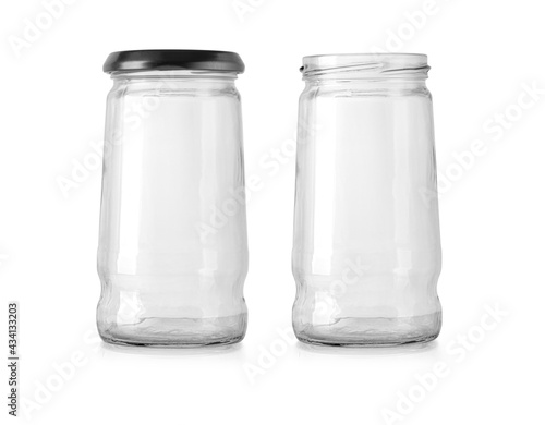 Jar glass isolated on white background
