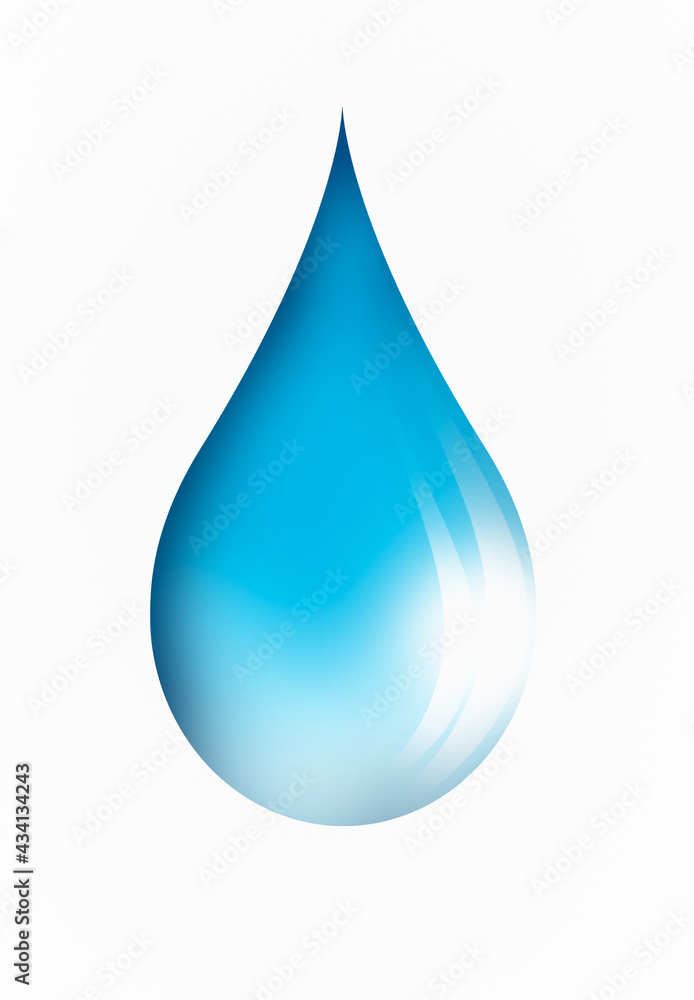 Water drop close up view isolated on white background. Water drop close up view isolated on white background.