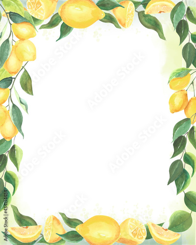 watercolor lemon frame |frame made of lemon