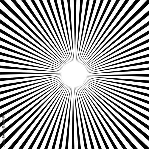 Rays  beams element. Sunburst  starburst shape on white. Circular geometric. Abstract circular geometric shape. illustration - Vector