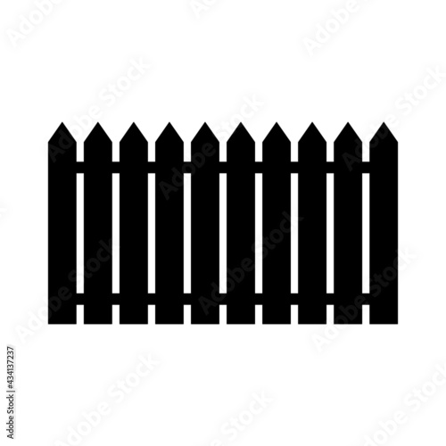 Fence icon. Simple traditional fence. Vector Illustration