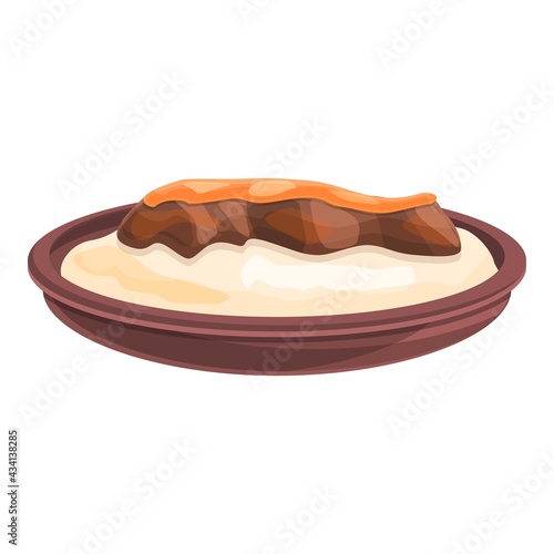 Korean lunch icon. Cartoon of Korean lunch vector icon for web design isolated on white background