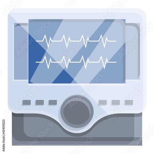 Aid defibrillator icon. Cartoon of Aid defibrillator vector icon for web design isolated on white background