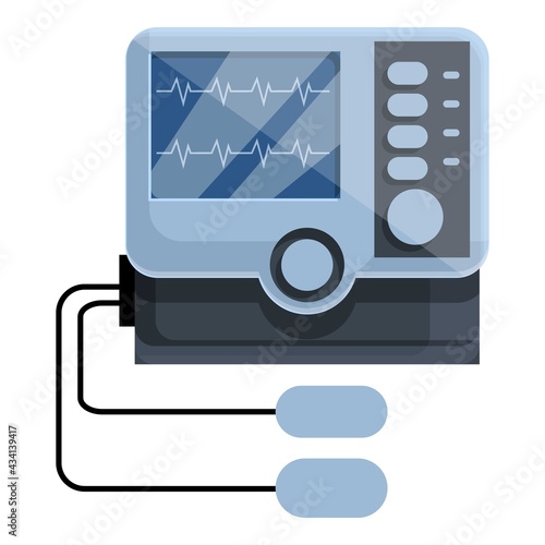 Electric defibrillator icon. Cartoon of Electric defibrillator vector icon for web design isolated on white background