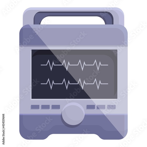 Patient defibrillator icon. Cartoon of Patient defibrillator vector icon for web design isolated on white background