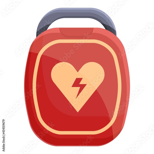 Hypertension defibrillator icon. Cartoon of Hypertension defibrillator vector icon for web design isolated on white background