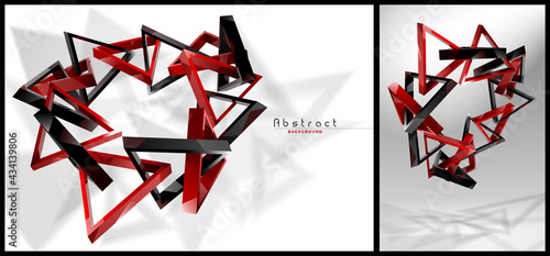 Abstract background, geometric shape, triangle, vector illustration.