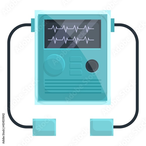 Monitor defibrillator icon. Cartoon of Monitor defibrillator vector icon for web design isolated on white background