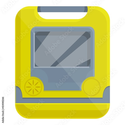 Hospital defibrillator icon. Cartoon of Hospital defibrillator vector icon for web design isolated on white background