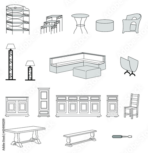 meubles et luminaires
