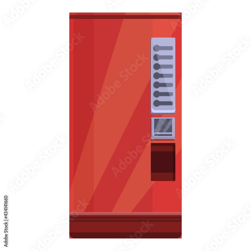 Red drink machine icon. Cartoon of Red drink machine vector icon for web design isolated on white background