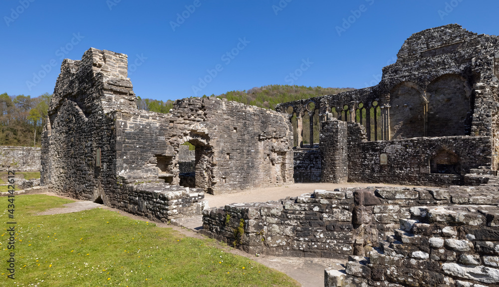 Monk's Kitchen and Refectory at Tintern Abbey, Monmouthshire, Wales, UK