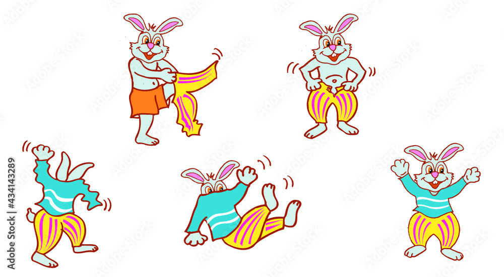 Obraz premium personnage lapin pour enfants