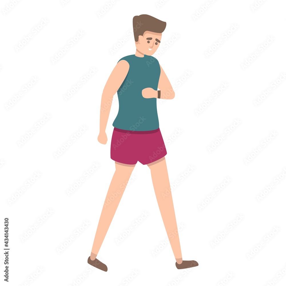 Walking tracker icon. Cartoon of Walking tracker vector icon for web design isolated on white background Walking tracker icon. Cartoon of Walking tracker vector icon for web design isolated on white background