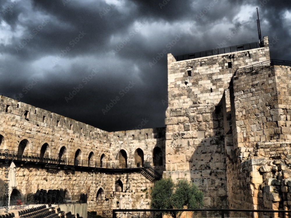 Vue des fortifications de Jérusalem