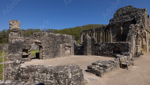 Monk's Kitchen and Refectory at Tintern Abbey, Monmouthshire, Wales, UK photo
