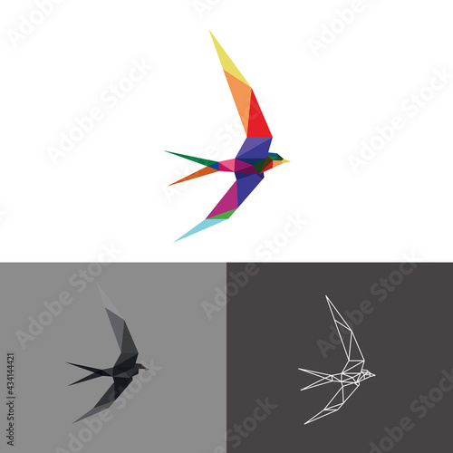 Swallow low poly