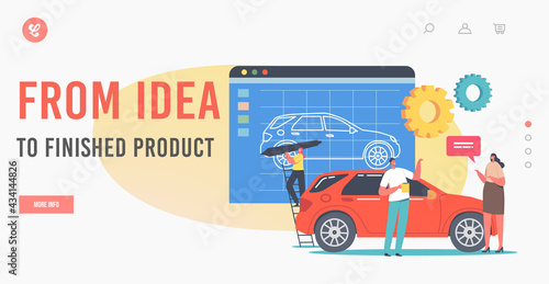 From Idea to Finished Project Landing Page Template. Car Prototyping Process, Transportation Prototype Creation